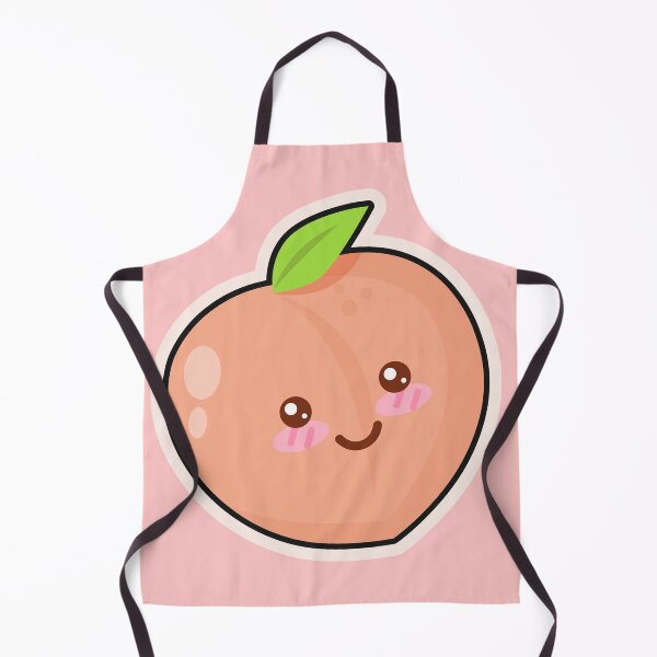 Item preview, Cute Kawaii Peach Cartoon Drawing designed and sold by BrightLightArts.