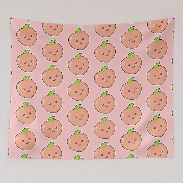 Item preview, Cute Kawaii Peach Cartoon Drawing designed and sold by BrightLightArts.
