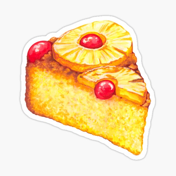 "Pineapple UpsideDown Cake Pattern" Sticker for Sale by KellyGilleran