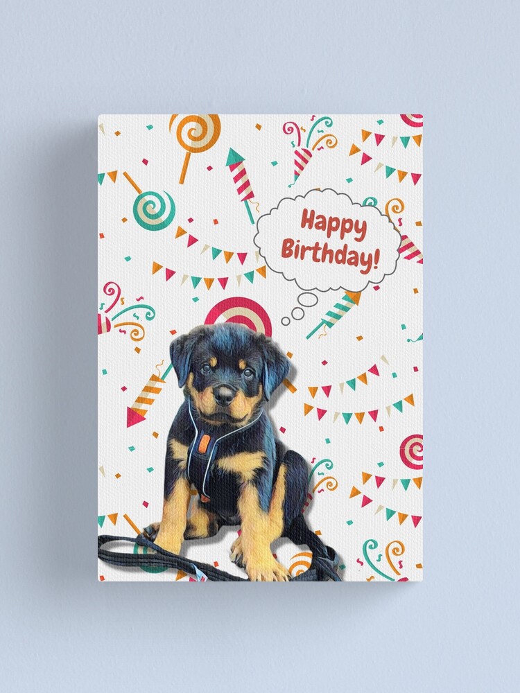 Funny Rottweiler Birthday Card - 145x145mm Premium Greeting Card With Envelope