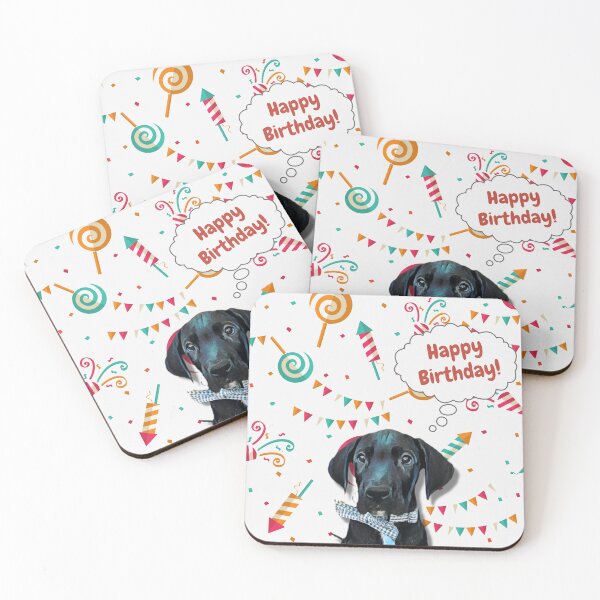 Item preview, Great Dane wishes happy birthday  designed and sold by AnnaAndVibes.
