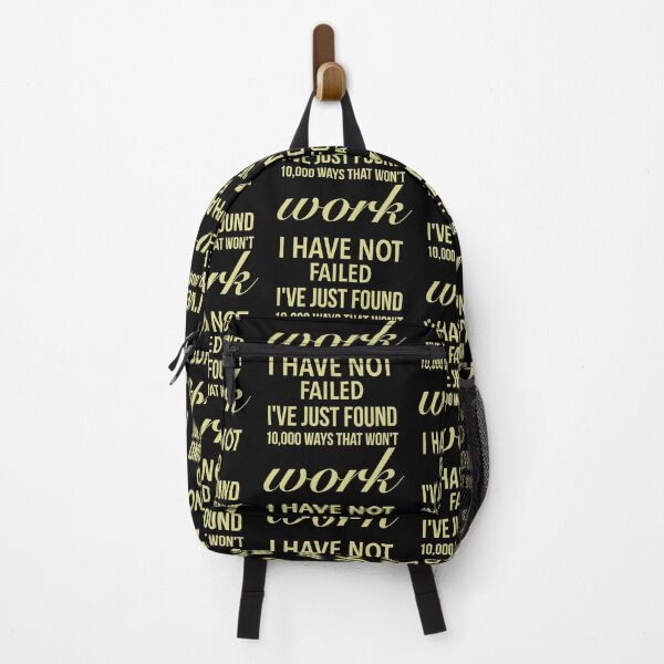 Item preview, I have not failed, I've just found 10,000 ways that won't work - Motivational Slogan Words designed and sold by Delandor.