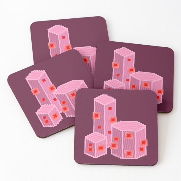 Item preview, Red Geometric Pixel Cacti designed and sold by rin3d .
