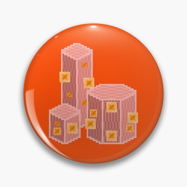 Item preview, Orange Geometric Pixel Cacti designed and sold by rin3d .