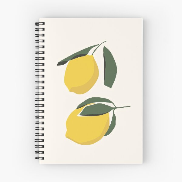 Item preview, Two Yellow Lemons with Green Leaves  Abstract Art designed and sold by melaninblack.