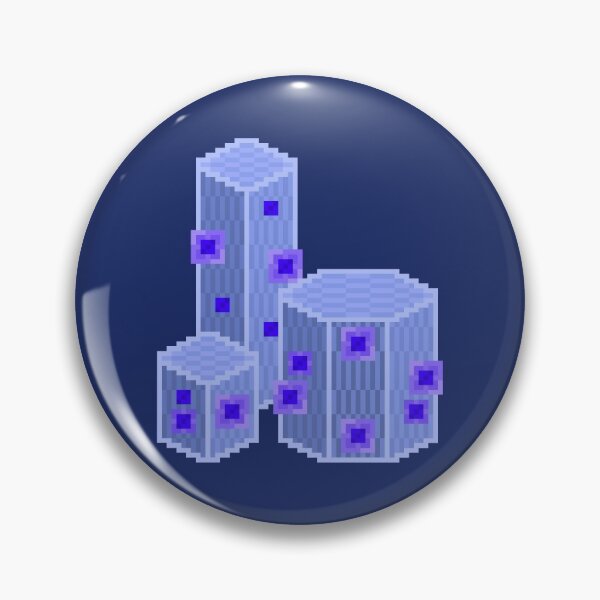 Item preview, Blue Geometric Pixel Cacti designed and sold by rin3d .