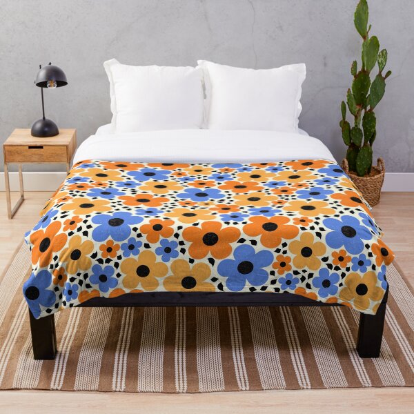 Artikelvorschau, Vintage Gänseblümchen I (Orange/Blau Combo) entworfen und verkauft von AnecdoteThread.