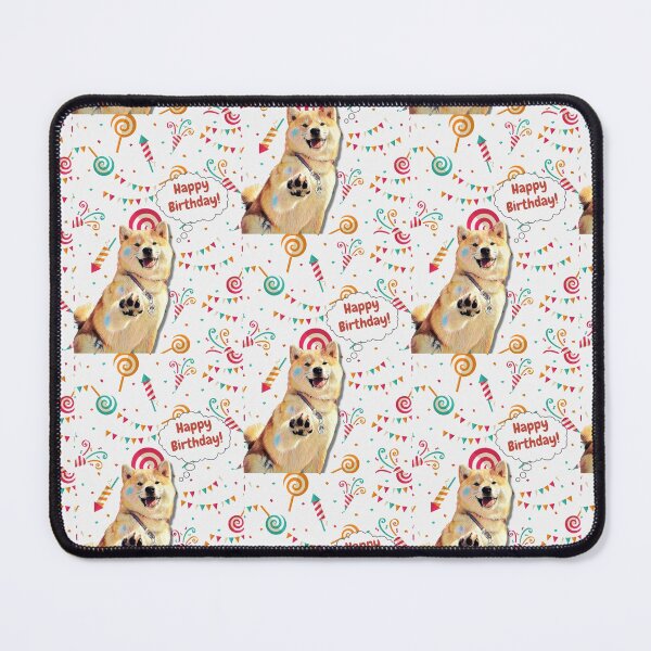 Item preview, Shiba Inu wishes happy birthday  designed and sold by AnnaAndVibes.