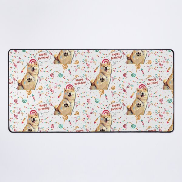 Item preview, Shiba Inu wishes happy birthday  designed and sold by AnnaAndVibes.