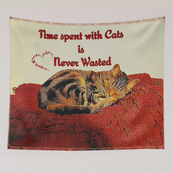 Item preview, Time Spent With Cats is Never Wasted designed and sold by Lisa Marie Mercer.