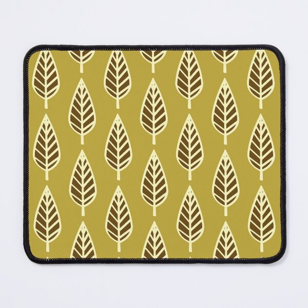 Item preview, Beech Leaf Pattern, Mustard Gold and Brown designed and sold by Marymarice.