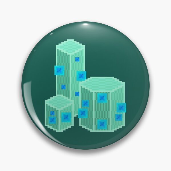 Item preview, Green Geometric Pixel Cacti designed and sold by rin3d .