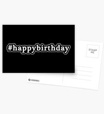 Happy Birthday - Hashtag - Black & White Postcards