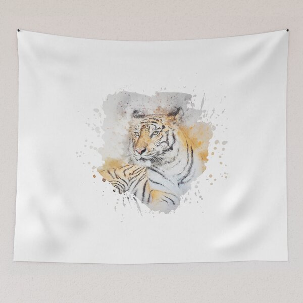 Item preview, tiger watercolor designed and sold by Haxino.