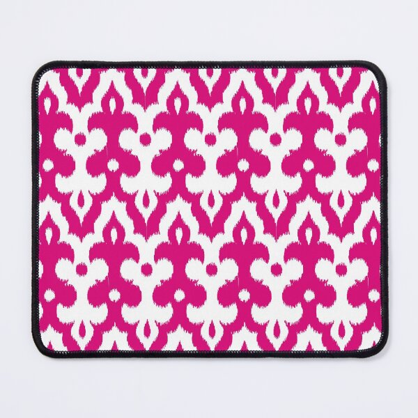 Item preview, Moroccan Ikat Damask, Fuchsia Pink and White designed and sold by Marymarice.