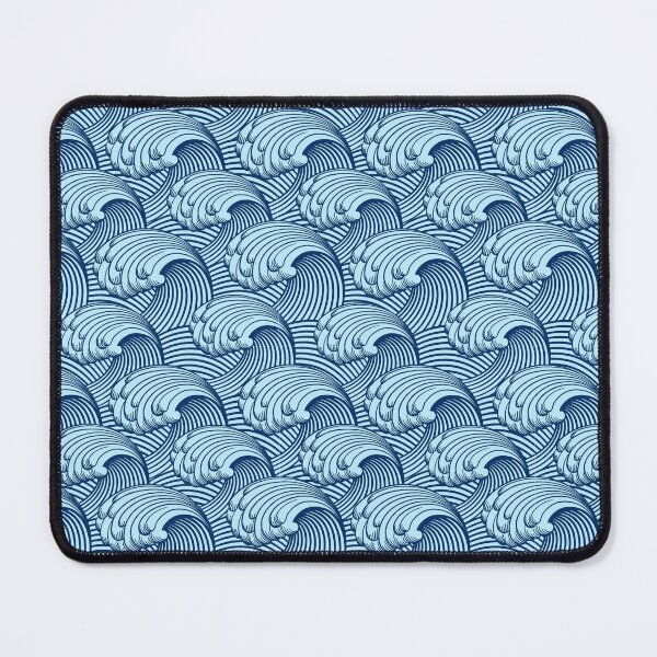 Item preview, Vintage Japanese Waves, Navy and Sky Blue designed and sold by Marymarice.