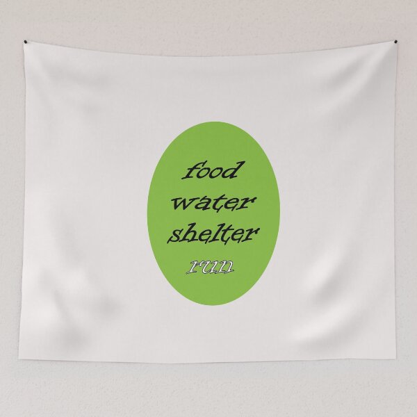 Item preview,   food water shelter run designed and sold by saidaone.