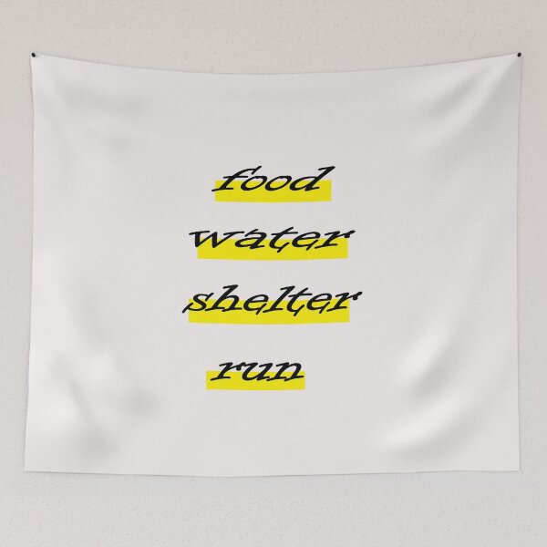 Item preview, food water shelter run designed and sold by saidaone.