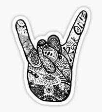 Rock On! Zentangle Sticker