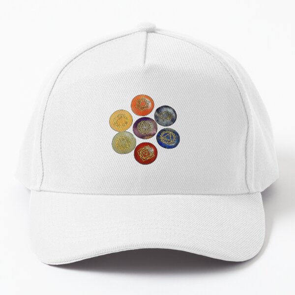 Chakra, reiki stones and symbols Baseball Cap