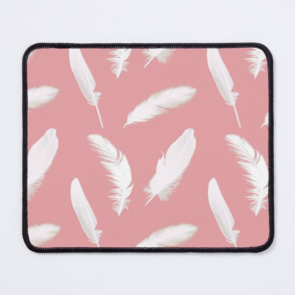 Item preview, White Feather Print on Shell Pink designed and sold by Marymarice.