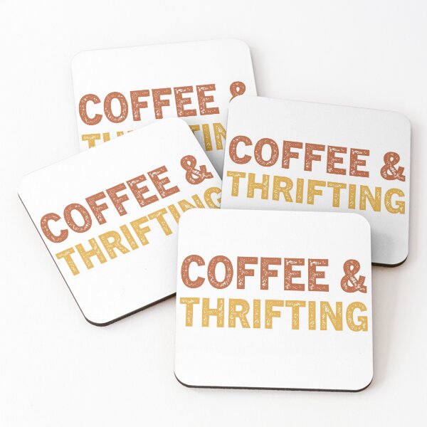 Item preview, Coffee and Thrifting lover Cute Shopping Retail Therapy  designed and sold by Dream-bubble.