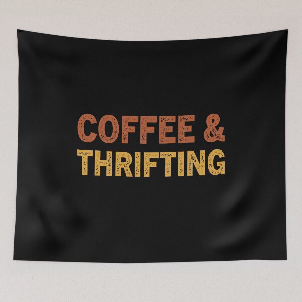 Item preview, Coffee and Thrifting lover Cute Shopping Retail Therapy  designed and sold by Dream-bubble.