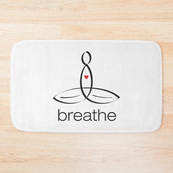 Item preview, Yoga Meditator with "Breathe" in plain text. designed and sold by Mindful-Designs.