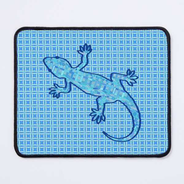 Artikelvorschau, Tribal Batik Gecko, weiches Denim Blau entworfen und verkauft von Marymarice.