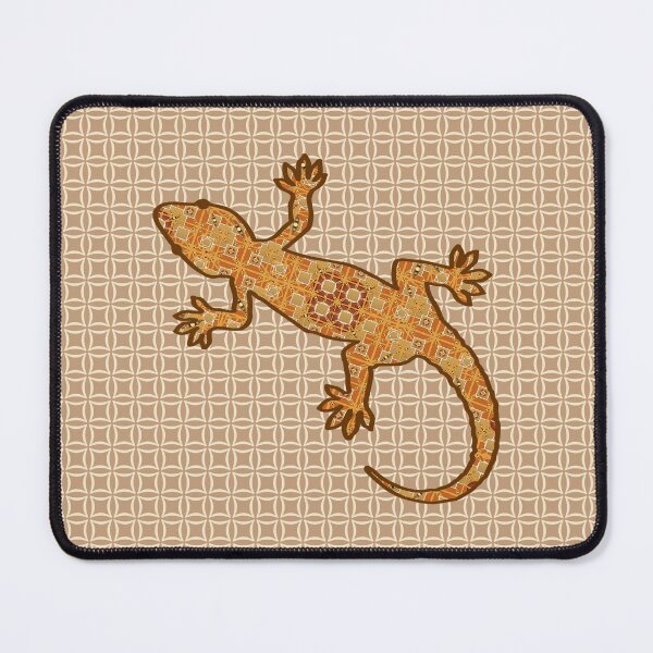 Item preview, Tribal Batik Gecko, Rust, Amber and Tan designed and sold by Marymarice.