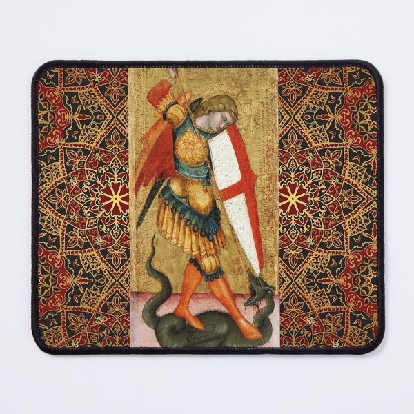 Item preview, St. Michael Archangel and Dragon Sienese School Medieval Art designed and sold by BulganLumini.
