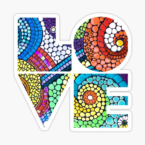 Item preview, Swoops of Love Mosaic designed and sold by Sherifoxmosaics.