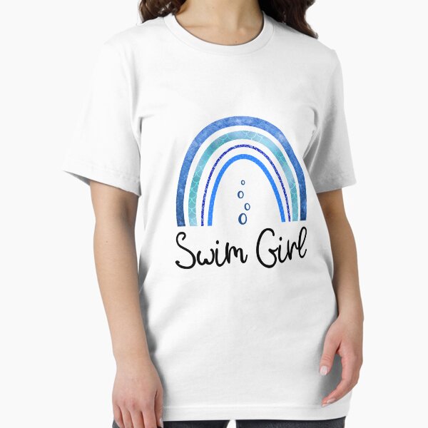 Item preview, Swim Girl Quote / Water Colors Rainbow Swimming Athlete design designed and sold by CreatedByHeidi.