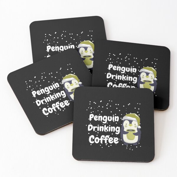 Item preview, Penguin Drinking Coffee designed and sold by AmeliaStore1.