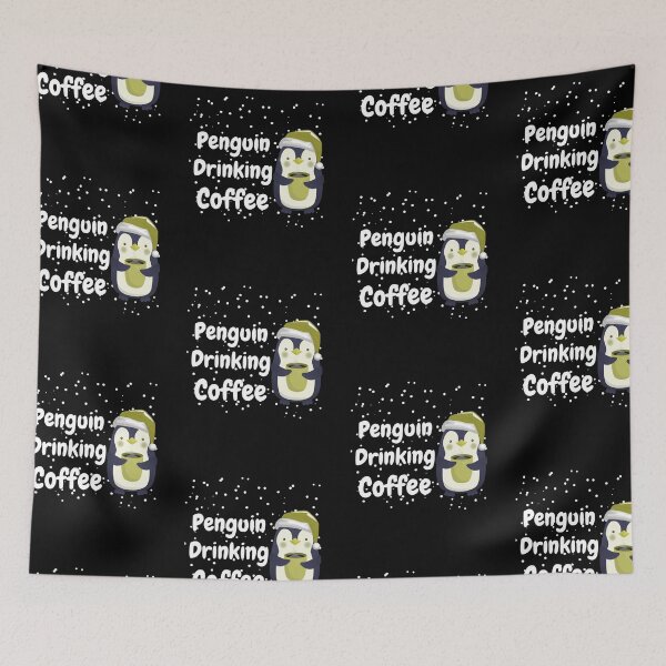 Item preview, Penguin Drinking Coffee designed and sold by AmeliaStore1.
