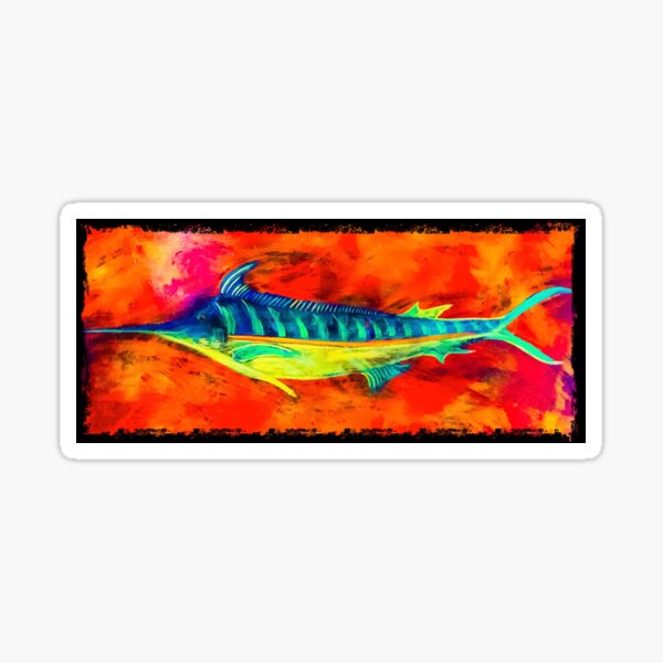 Blue Marlin - Anchored By Fin Sticker