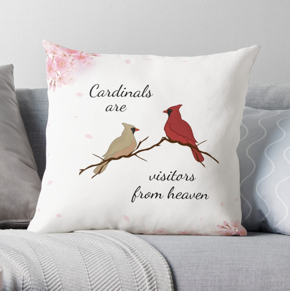 Cardinal Throw Pillow Cardinals Pillow Cardinals Fan Gear 