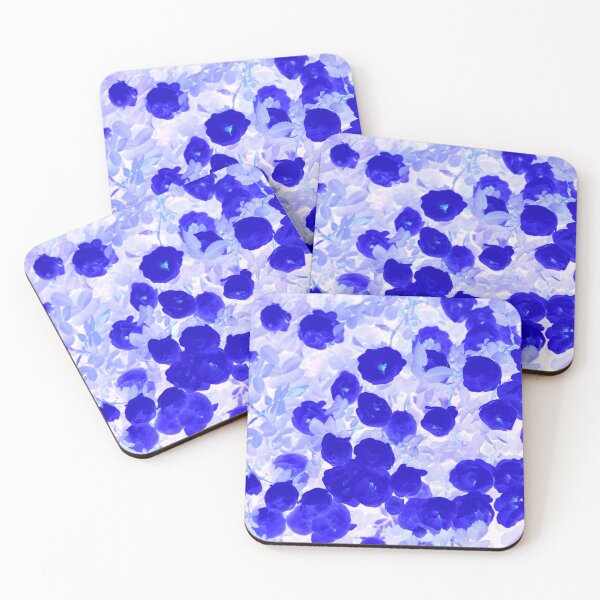 Item preview, Floral Motives with Blooming Small Royal Blue Roses designed and sold by IraNiva.