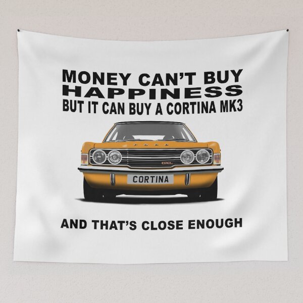 Item preview, Ford Cortina Mk3 GXL Orange Classic Car Art Illustration designed and sold by Hamilton illustrations.