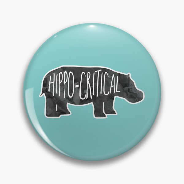 Item preview, HIPPOcritical - Funny hippo Pun designed and sold by hitechmom.