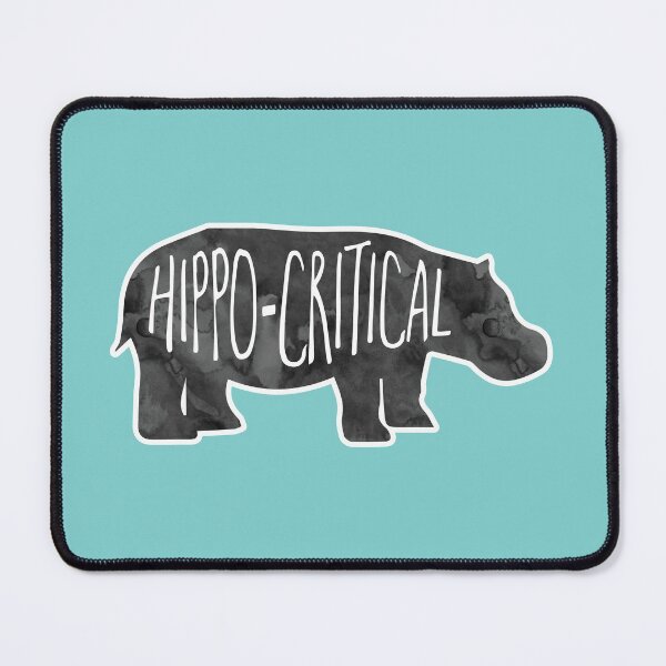 Item preview, HIPPOcritical - Funny hippo Pun designed and sold by hitechmom.