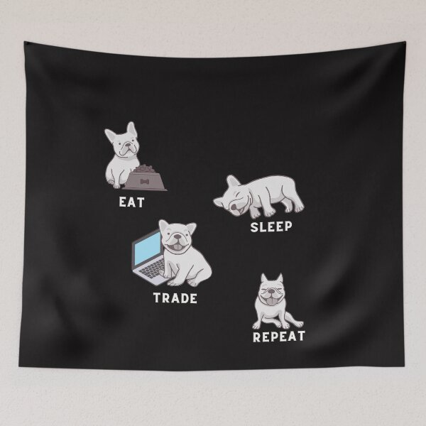 Item preview, Eat-Sleep,Trade,Repeat -Dog lover - Unique gift for stock market, crypto, options trader, forex traders and day traders designed and sold by TradingTeesKids.