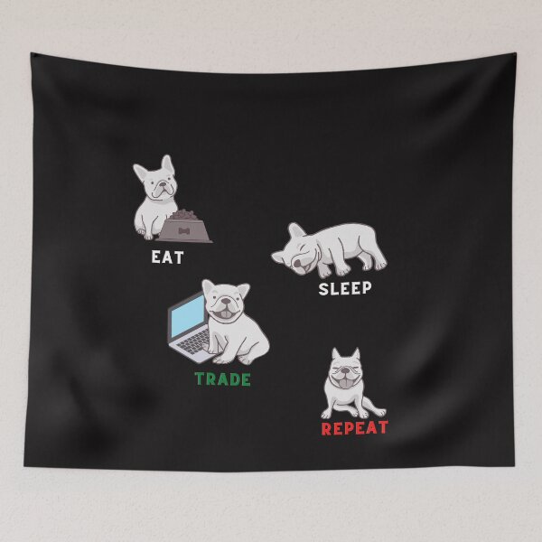 Item preview, Eat-Sleep,Trade,Repeat -Dog lover - Unique gift for stock market, crypto, options trader, forex traders and day traders designed and sold by TradingTeesKids.