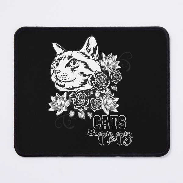 Item preview, Cats and Tats Cats Lover Flowers Cats Tattoo Cat Person designed and sold by MediTees.