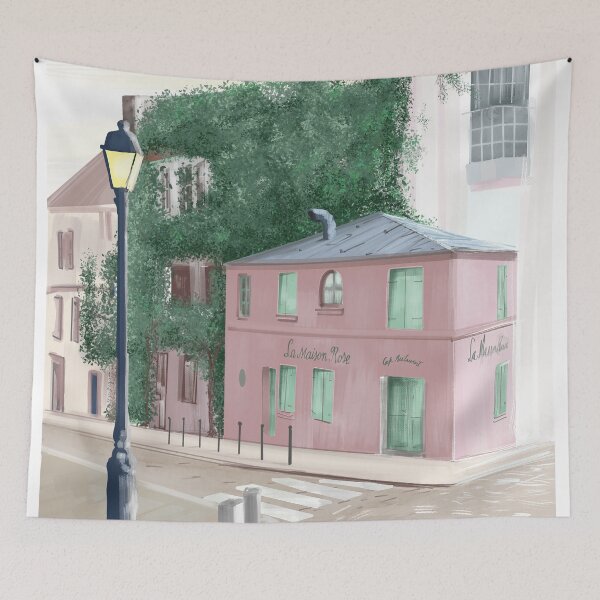 Item preview, Paris street poster illustration designed and sold by Arctic frame studio.