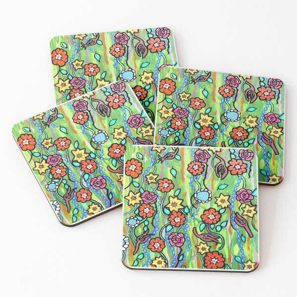 Item preview, Flowing Flowers Acrylic Painting designed and sold by SillaHoekstra.