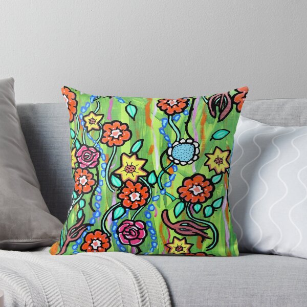 Item preview, Flowing Flowers Acrylic Painting designed and sold by SillaHoekstra.