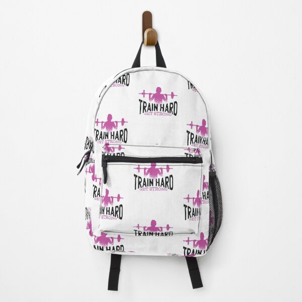 Item preview, Train Hard Get Strong Womens Workout Saying Pink Gym Design design designed and sold by CreatedByHeidi.