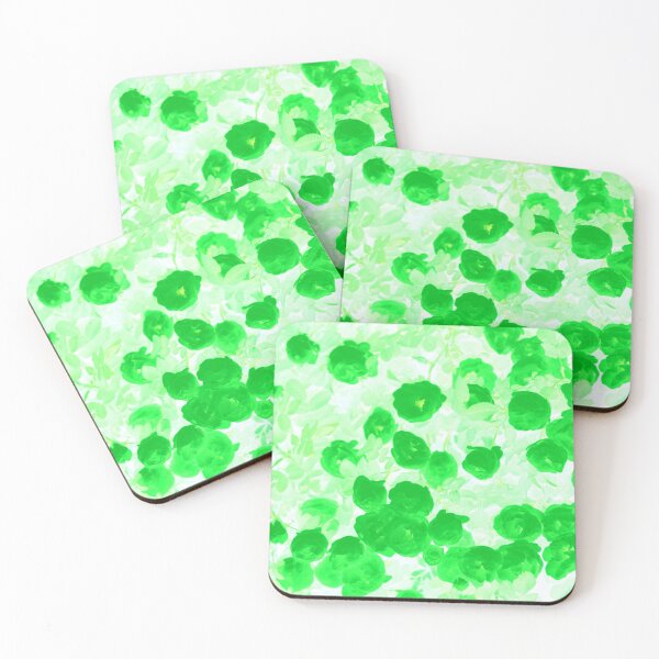 Item preview, Floral Motives with Blooming Small Bright Light Green Roses designed and sold by IraNiva.