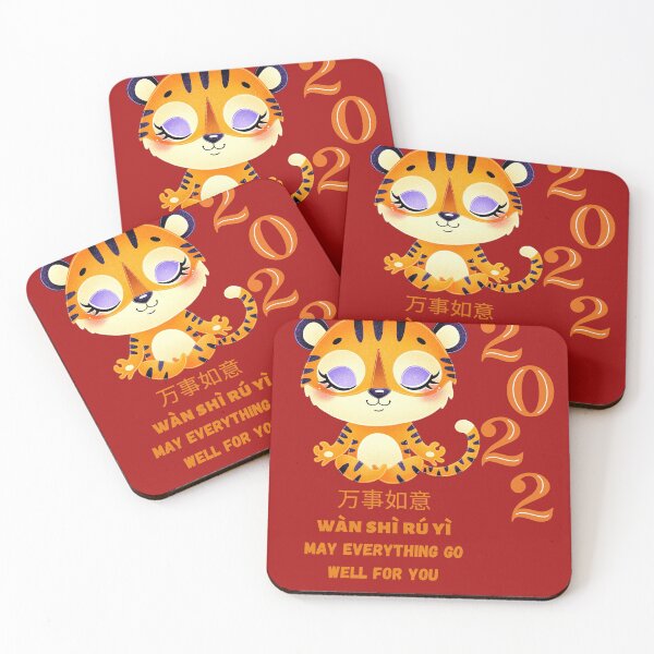 Item preview, Happy Chinese New Year 2022 - Cute Zen Tiger - May Everything Goes Well Design   designed and sold by The-Muse.